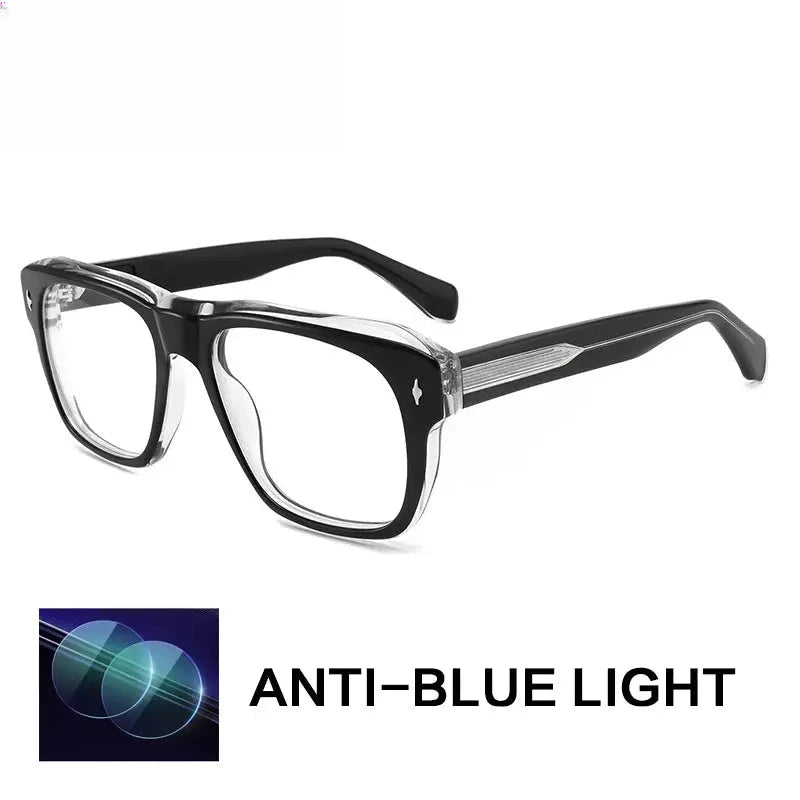 Unisex Square Full Rim Acetate Reading Glasses 882225 — view 4 | Rx Spectacle