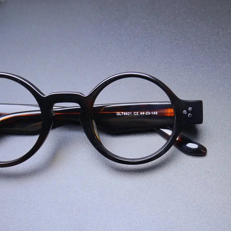 Unisex Round Full Rim Acetate Prescription Glasses Gxyj-1175 — view 4 | Rx Spectacle