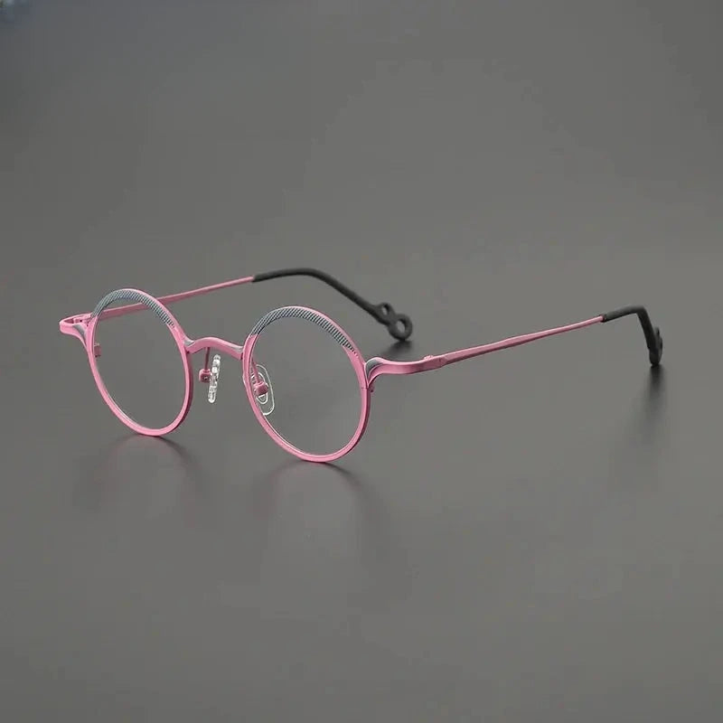 Women's Round Full Rim Titanium Prescription Glasses G85869 — view 9 | Rx Spectacle