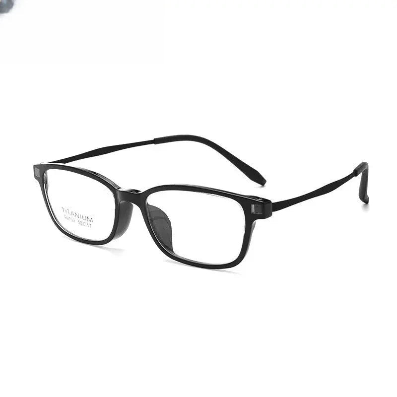 Women's Square Full Rim Titanium Prescription Glasses 99100 — view 7 | Rx Spectacle