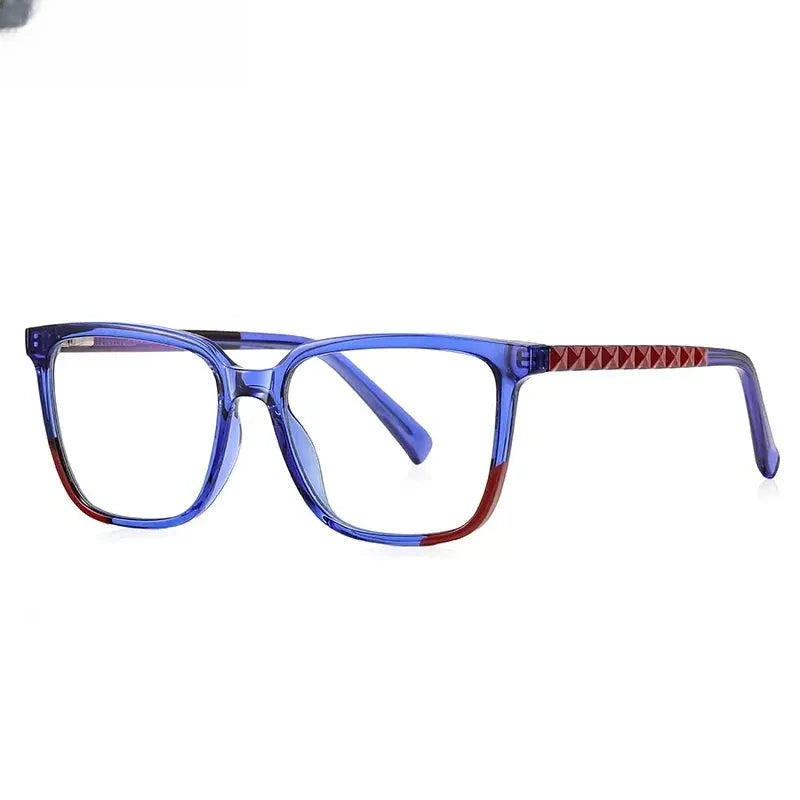 Women's Square Full Rim Plastic Reading Glasses Pfd2135 — view 11 | Rx Spectacle