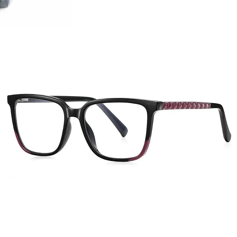 Women's Square Full Rim Plastic Reading Glasses Pfd2135 — view 6 | Rx Spectacle