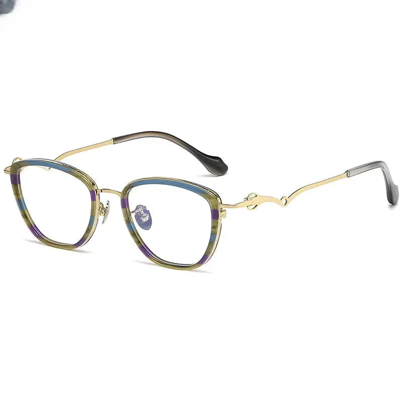 Unisex Polygon Full Rim Titanium Prescription Glasses 46089 — view 1 | Rx Spectacle