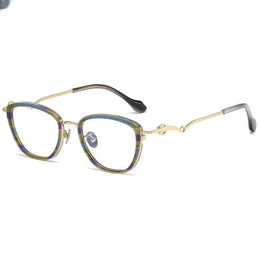 Unisex Polygon Full Rim Titanium Prescription Glasses 46089 — view 1 | Rx Spectacle