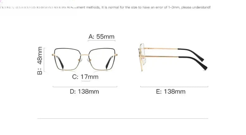 Women's Butterfly Full Rim Alloy Reading Glasses 3088 — view 14 | Rx Spectacle
