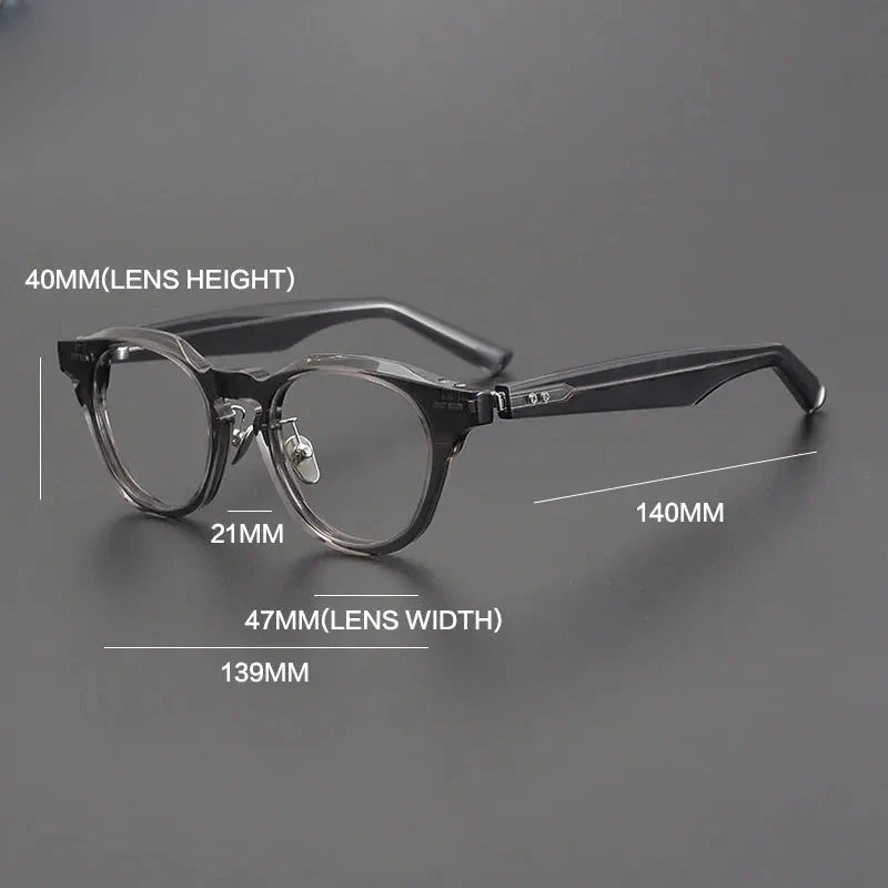 Unisex Round Full Rim Acetate Prescription Glasses Gxyj1189 — view 5 | Rx Spectacle