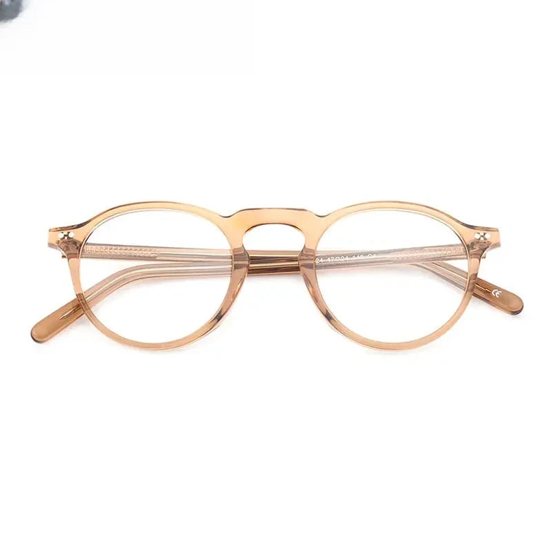 Women's Round Full Rim Acetate Prescription Glasses 37924 — view 3 | Rx Spectacle