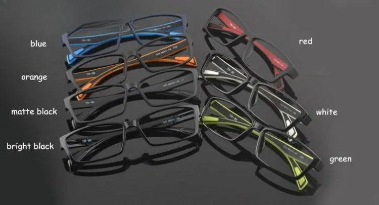 Unisex Square Full Rim Titanium Sports Glasses 4666 — view 2 | Rx Spectacle