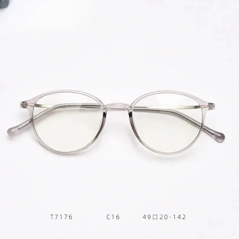 Women's Round Full Rim Titanium Prescription Glasses 71764 — view 6 | Rx Spectacle
