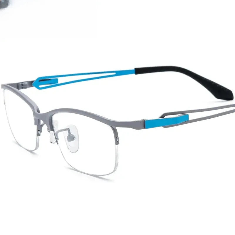 Women's Browline Semi-Rimless Titanium Prescription Glasses 185867 — view 5 | Rx Spectacle