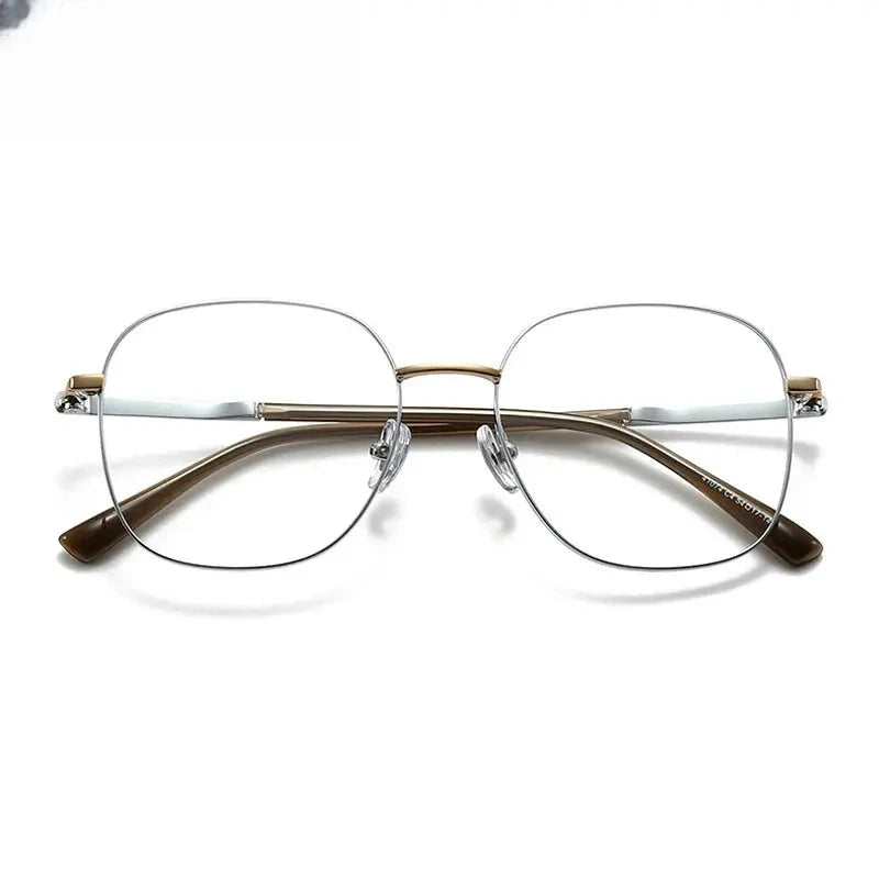 Unisex Square Full Rim Alloy Prescription Glasses 441074 — view 8 | Rx Spectacle