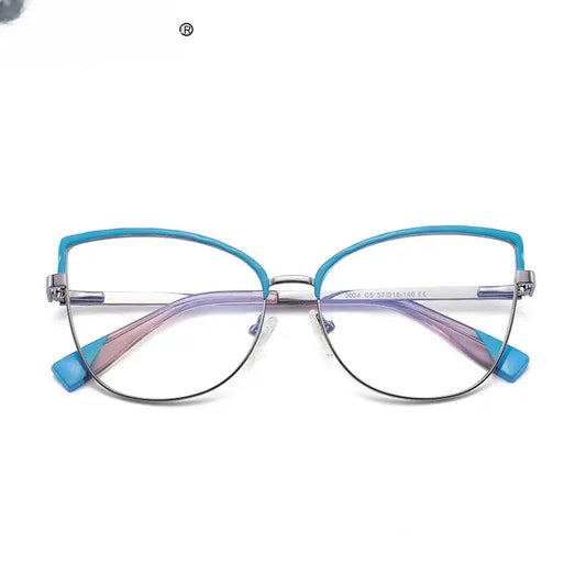 Women's Butterfly Full Rim Alloy Reading Glasses 3024 — view 1 | Rx Spectacle