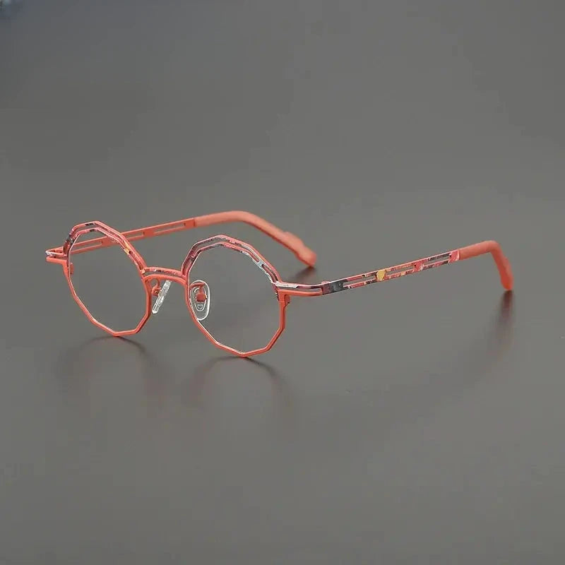 Women's Polygon Full Rim Titanium Prescription Glasses G85888 — view 7 | Rx Spectacle