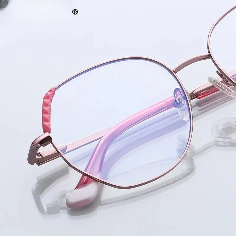 Unisex Polygon Full Rim Alloy Reading Glasses 3015 — view 4 | Rx Spectacle