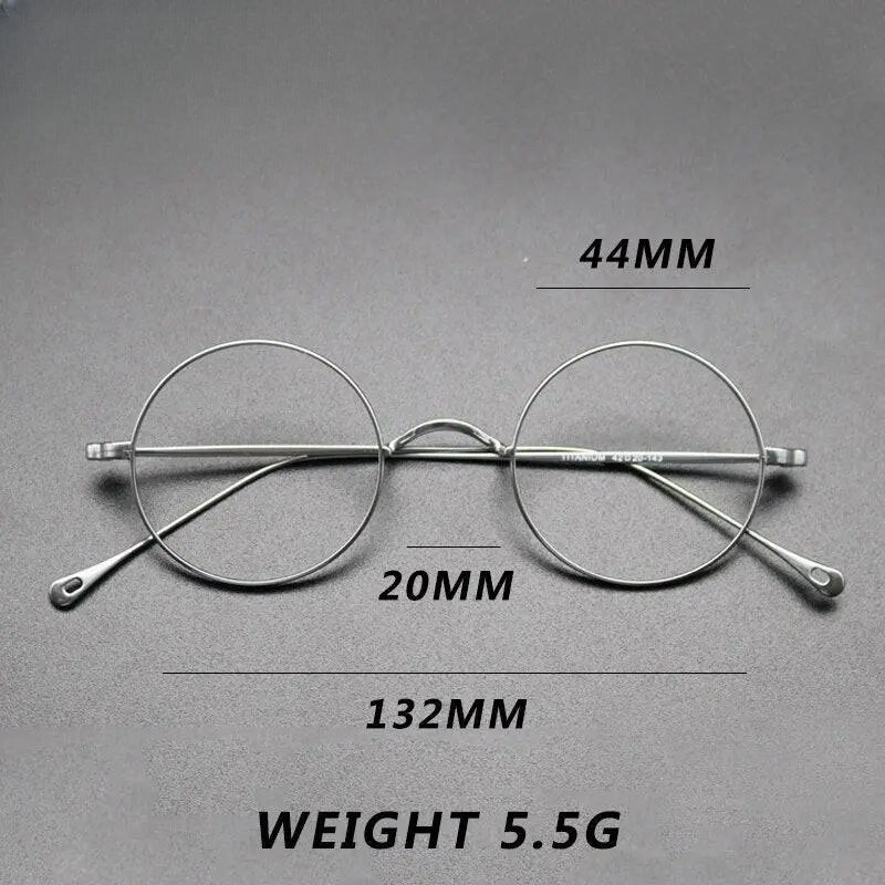 Unisex Round Full Rim Titanium Prescription Glasses Gxyj573 — view 9 | Rx Spectacle