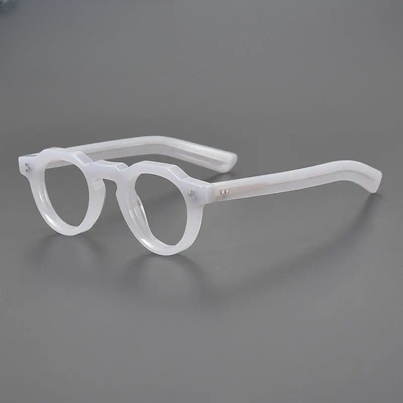 Unisex Round Full Rim Acetate Flat Top Prescription Glasses Gxyj1054 — view 5 | Rx Spectacle