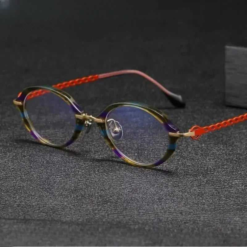 Unisex Oval Full Rim Titanium Prescription Glasses 66073 — view 1 | Rx Spectacle
