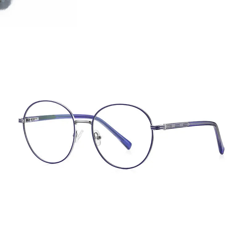 Women's Round Full Rim Alloy Reading Glasses 3071 — view 10 | Rx Spectacle
