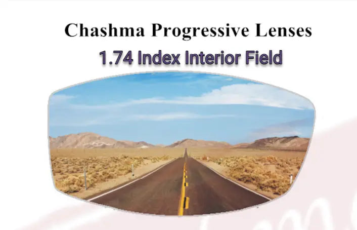1.74 Index Interior Field Clear Progressive Lenses — view 1 | Rx Spectacle