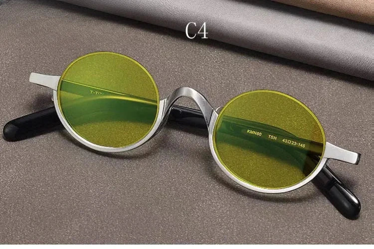 Unisex Oval Semi-Rimless Titanium Prescription Glasses Y4338 — view 8 | Rx Spectacle