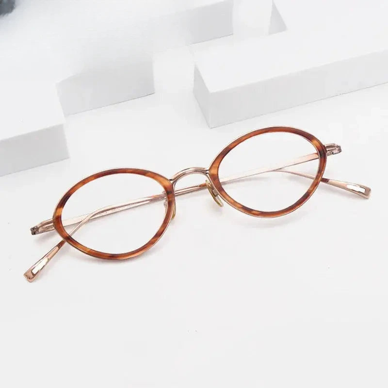 Unisex Oval Full Rim Titanium Prescription Glasses 770020 — view 5 | Rx Spectacle