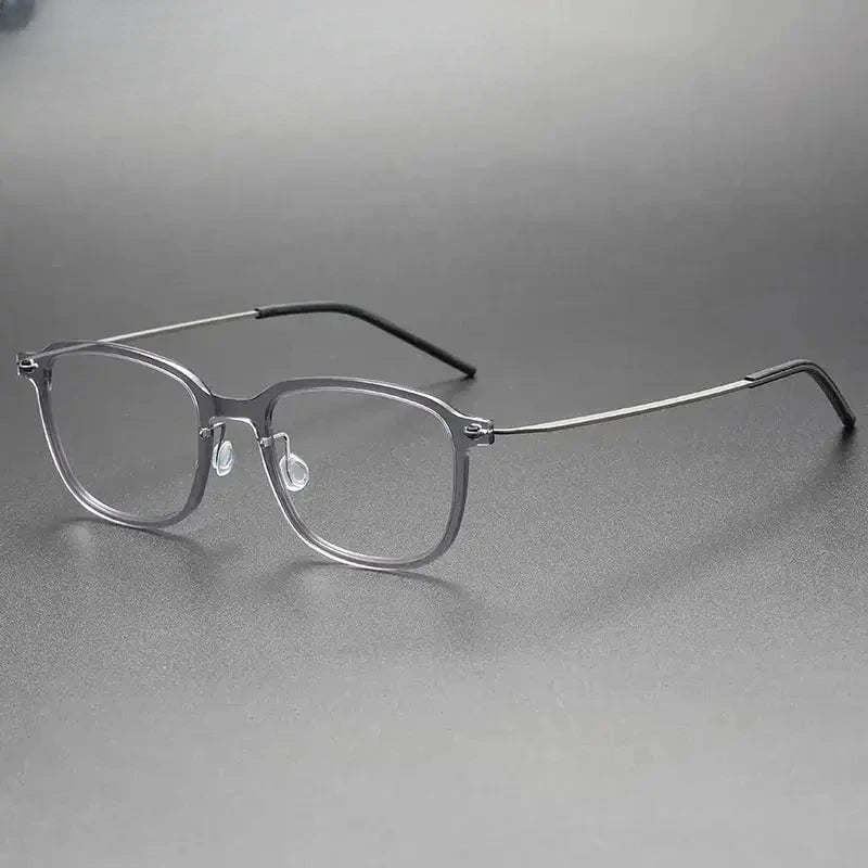 Women's Square Full Rim Titanium Prescription Glasses 616510 — view 5 | Rx Spectacle