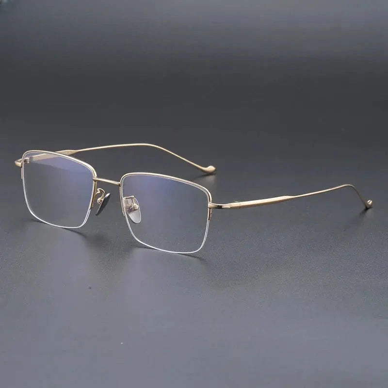 Men's Polygon Full Rim Titanium Prescription Glasses 722042 — view 3 | Rx Spectacle
