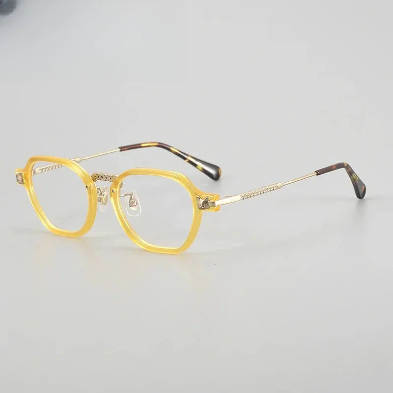 Unisex Polygon Full Rim Titanium Prescription Glasses 22009 — view 5 | Rx Spectacle