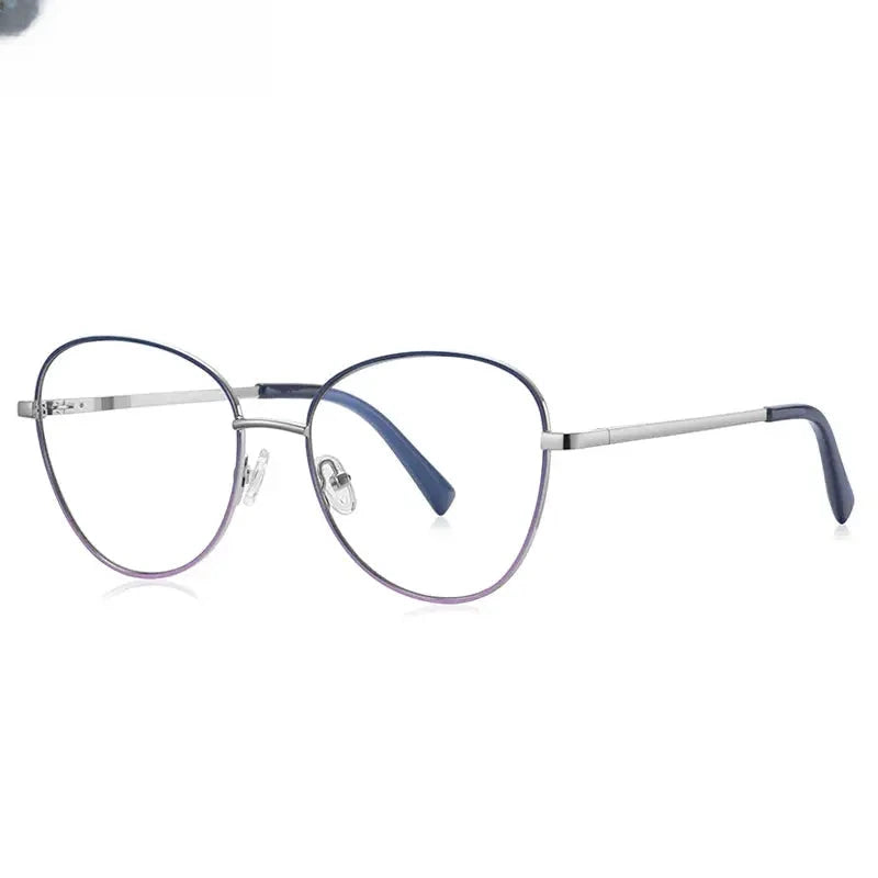 Unisex Oval Full Rim Stainless Steel Reading Glasses 3091 — view 9 | Rx Spectacle