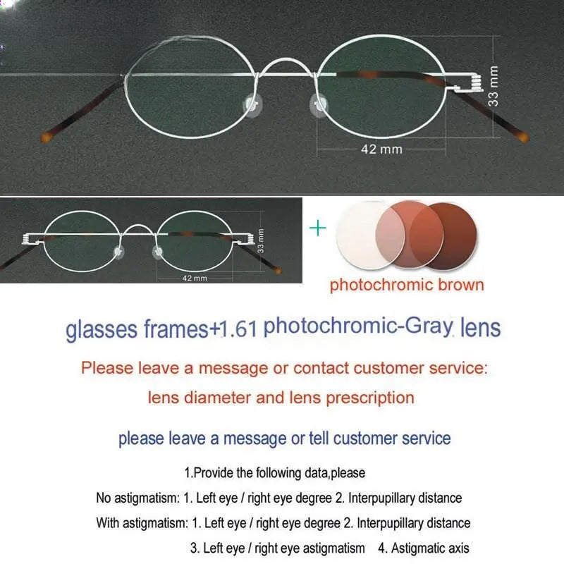 Unisex Rectangular Full Rim Stainless Steel Prescription Glasses Y040 — view 10 | Rx Spectacle