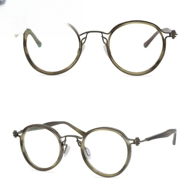 Unisex Round Full Rim Acetate Prescription Glasses Gxyj07 — view 10 | Rx Spectacle