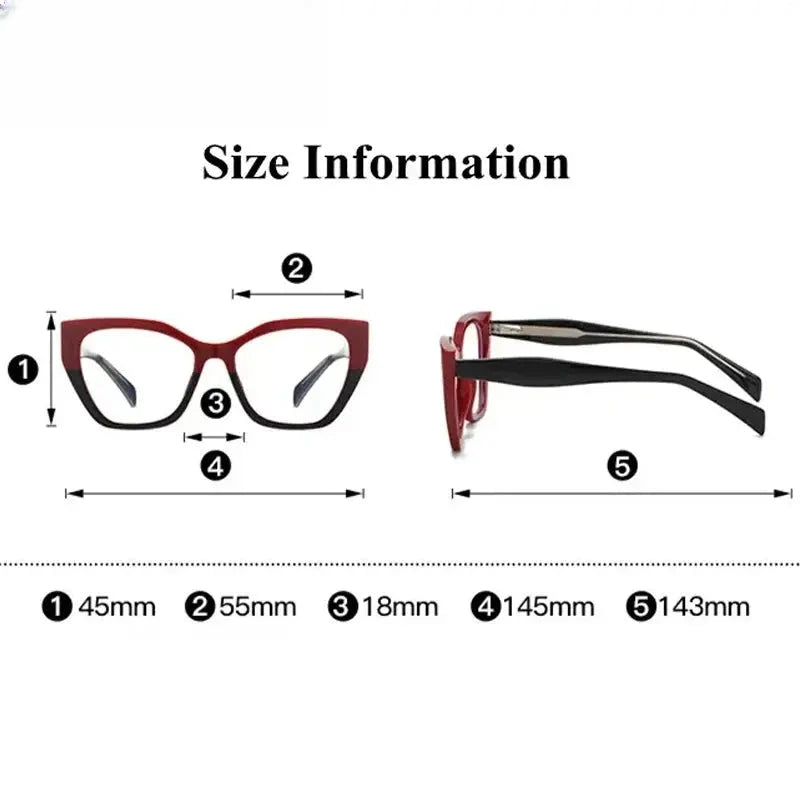 Women's Cat Eye Full Rim Titanium Prescription Glasses 787021 — view 2 | Rx Spectacle