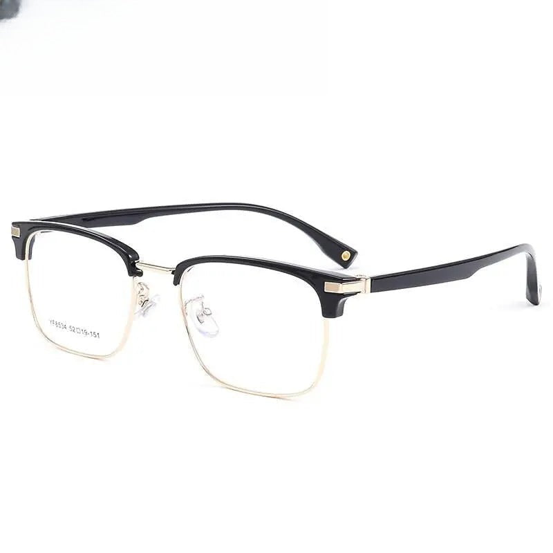 Men's Square Full Rim Alloy Prescription Glasses 8534YF — view 1 | Rx Spectacle