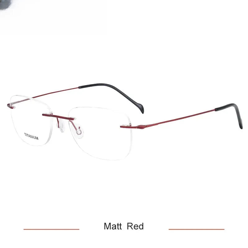 Unisex Oval Rimless Titanium Prescription Glasses 316009 — view 4 | Rx Spectacle