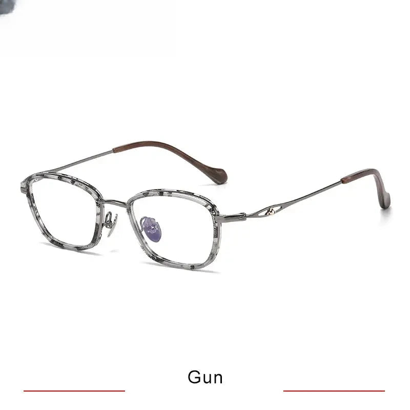 Unisex Oval Full Rim Titanium Prescription Glasses 316895 — view 4 | Rx Spectacle