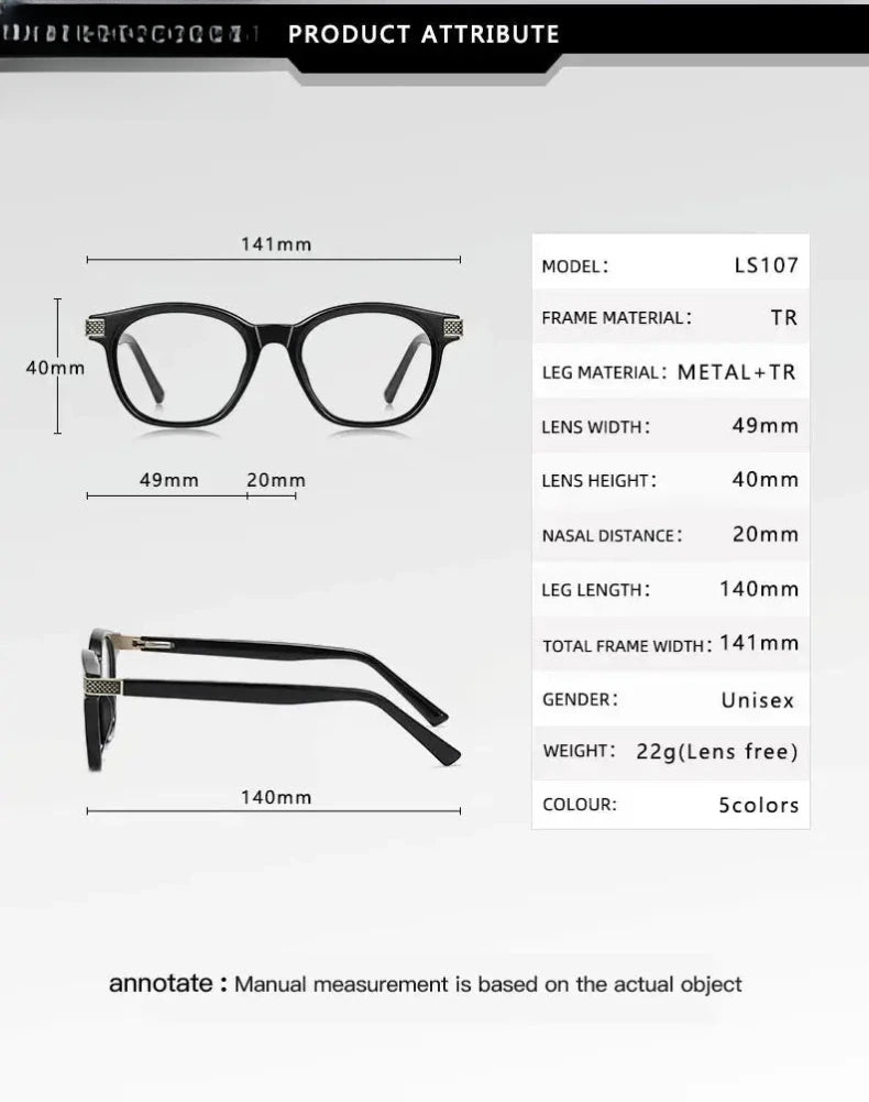 Women's Square Full Rim Titanium Reading Glasses 313107 — view 2 | Rx Spectacle