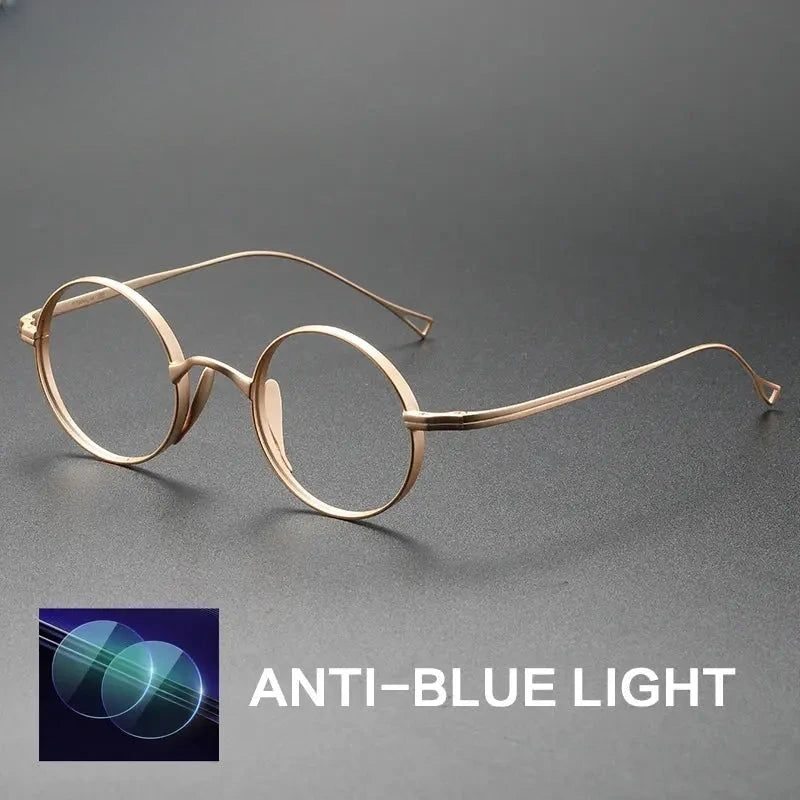 Women's Round Full Rim Titanium Reading Glasses Gxyj10518 — view 4 | Rx Spectacle