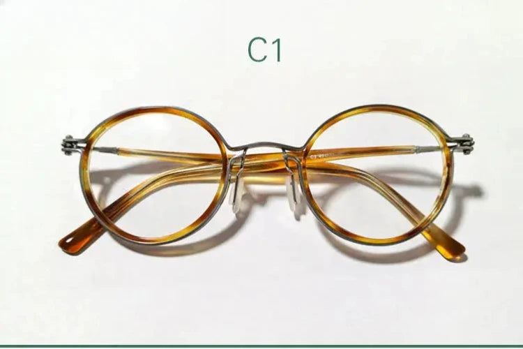 Unisex Oval Full Rim Titanium Prescription Glasses 61424 — view 4 | Rx Spectacle