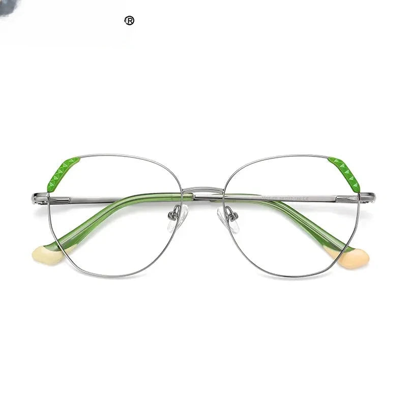 Unisex Polygon Full Rim Alloy Reading Glasses 3015 — view 5 | Rx Spectacle