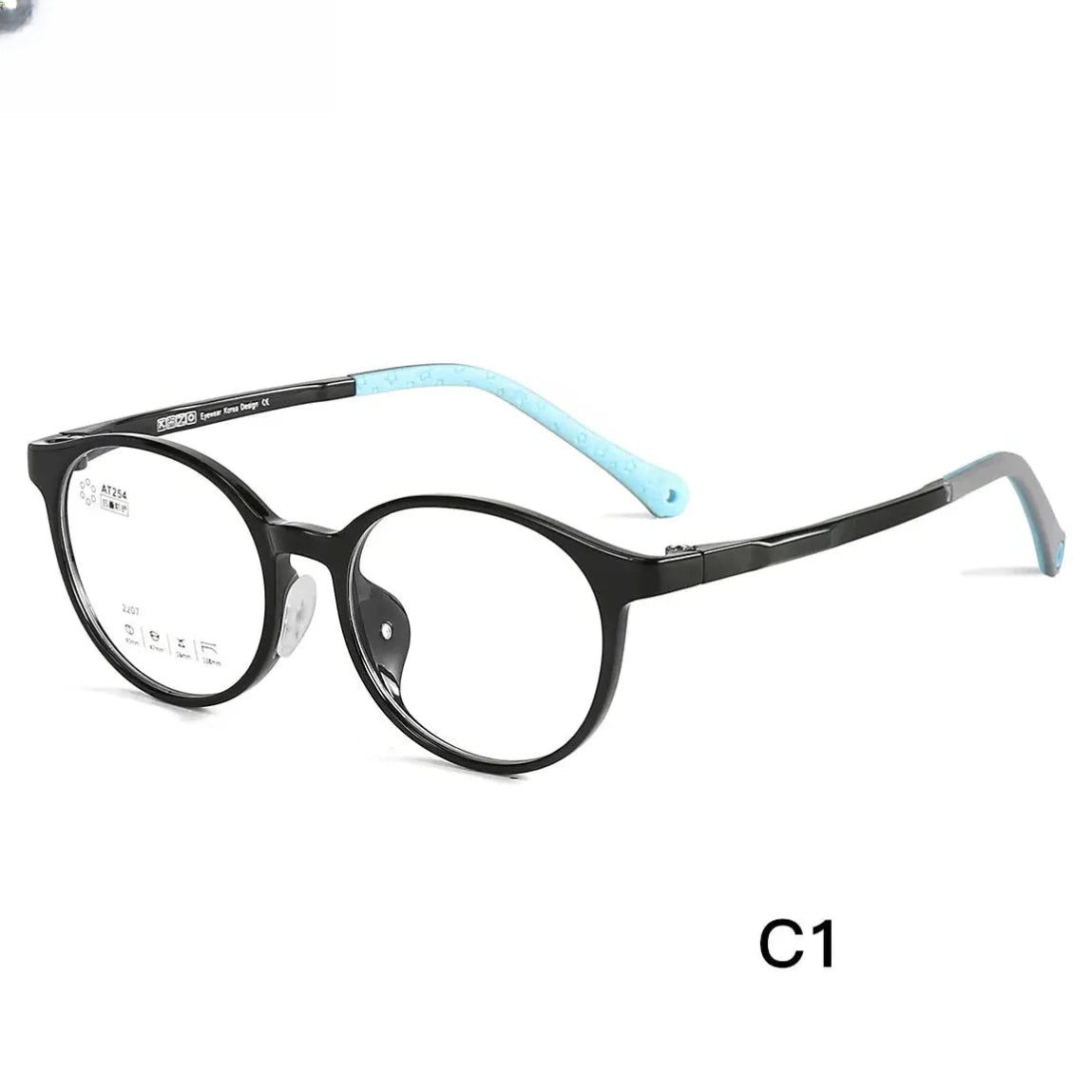 Unisex Round Full Rim Titanium Prescription Glasses 42207 — view 3 | Rx Spectacle