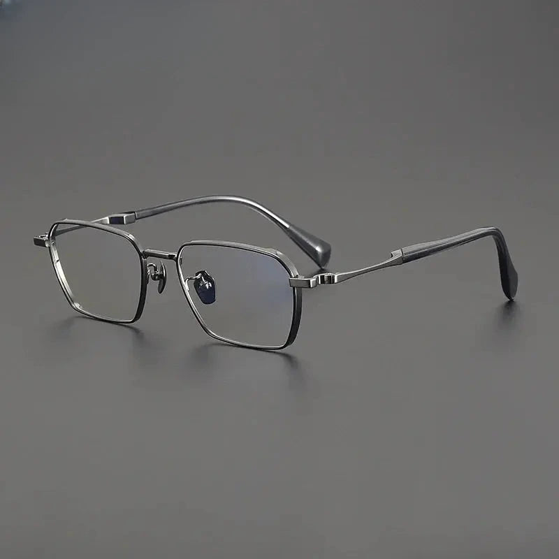 Unisex Polygon Full Rim Titanium Prescription Glasses Gxyj2888 — view 6 | Rx Spectacle
