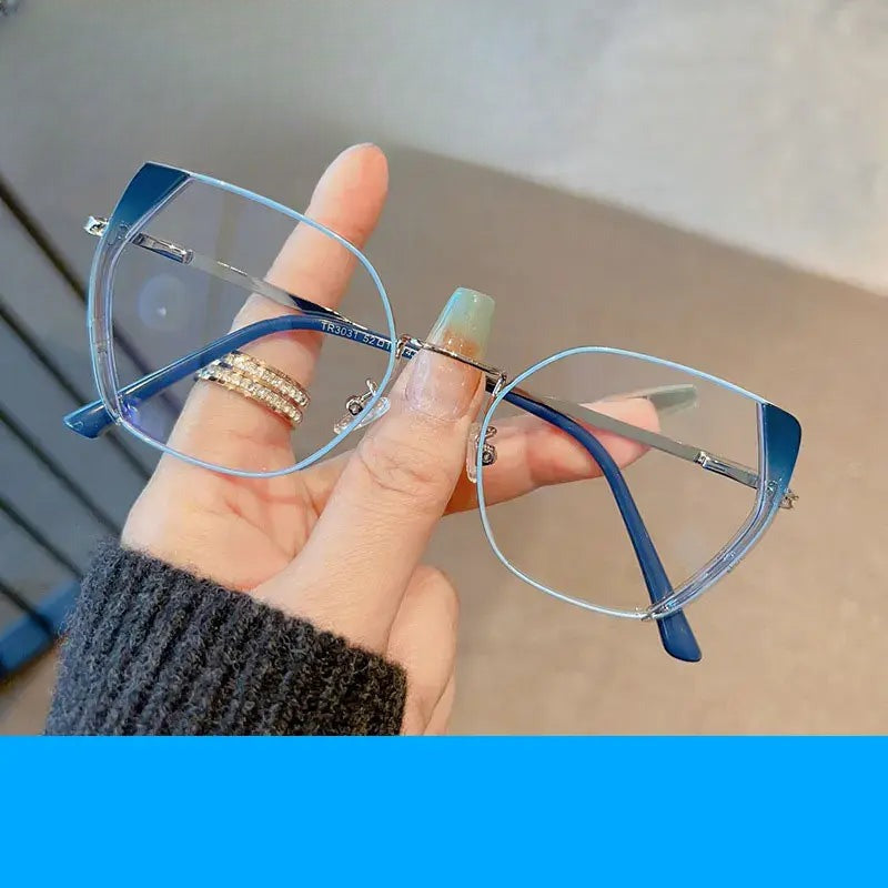 Women's Cat Eye Full Rim Alloy Prescription Glasses 30311 — view 1 | Rx Spectacle