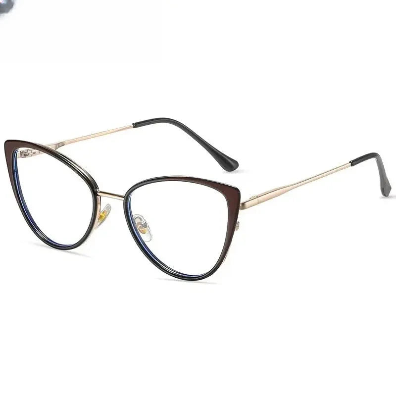 Women's Cat Eye Full Rim Titanium Prescription Glasses 87241 — view 6 | Rx Spectacle