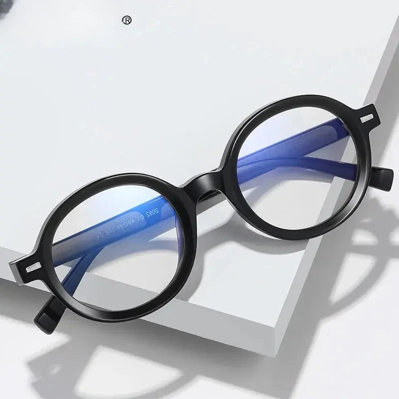 Unisex Round Full Rim Titanium Reading Glasses 2092 — view 2 | Rx Spectacle