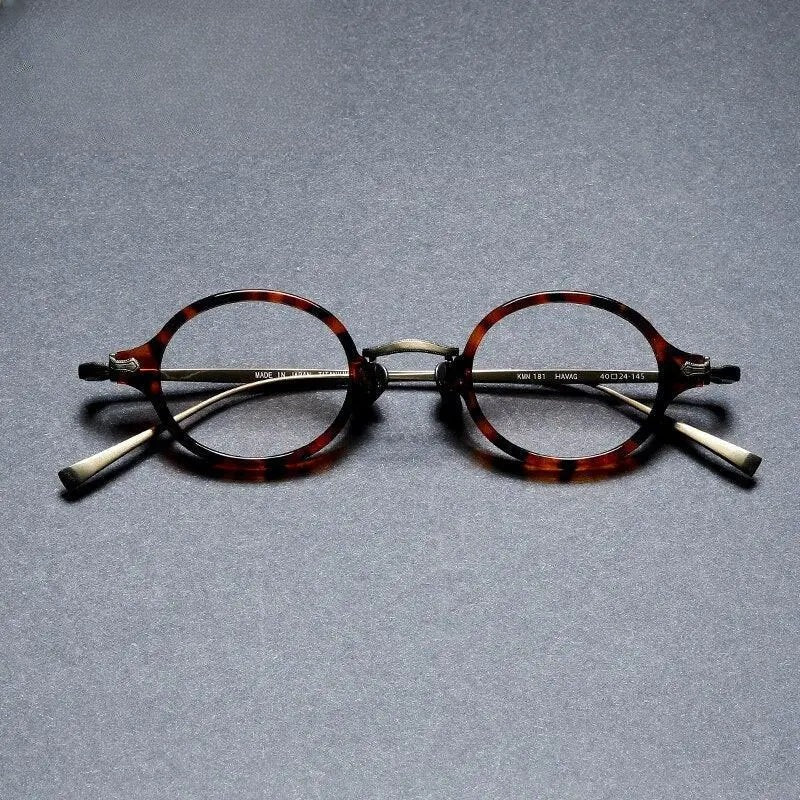 Unisex Round Full Rim Titanium Prescription Glasses Gxyj969 — view 7 | Rx Spectacle
