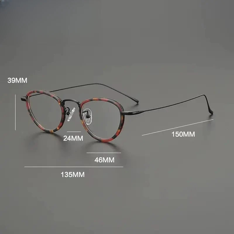 Women's Cat Eye Full Rim Titanium Prescription Glasses G85896 — view 2 | Rx Spectacle
