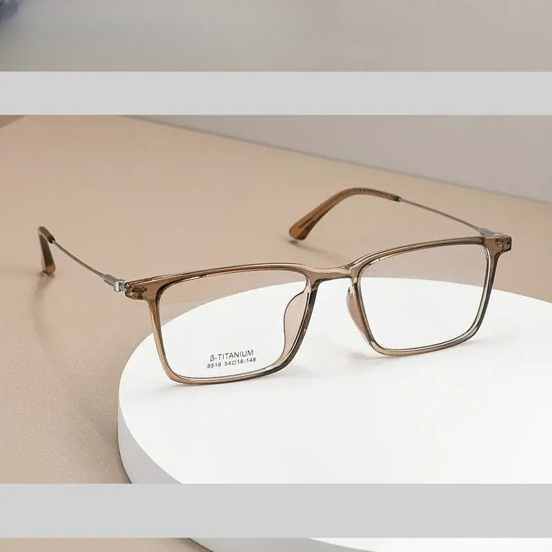 Unisex Square Full Rim Titanium Prescription Glasses 78518 — view 1 | Rx Spectacle