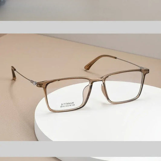 Unisex Square Full Rim Titanium Prescription Glasses 78518 — view 1 | Rx Spectacle