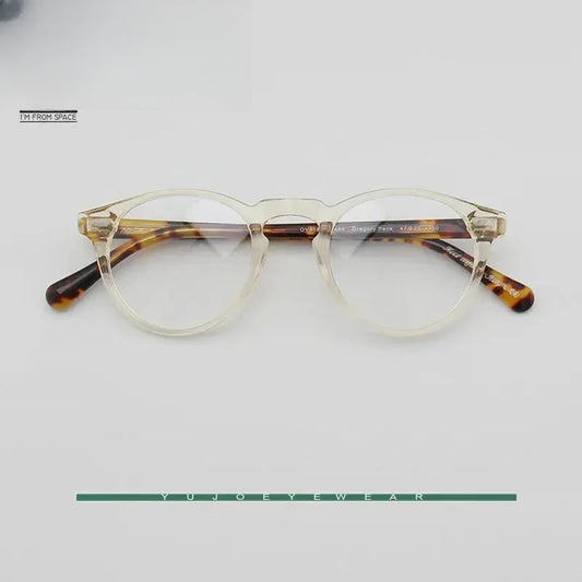 Unisex Round Full Rim Acetate Prescription Glasses 1005 — view 1 | Rx Spectacle