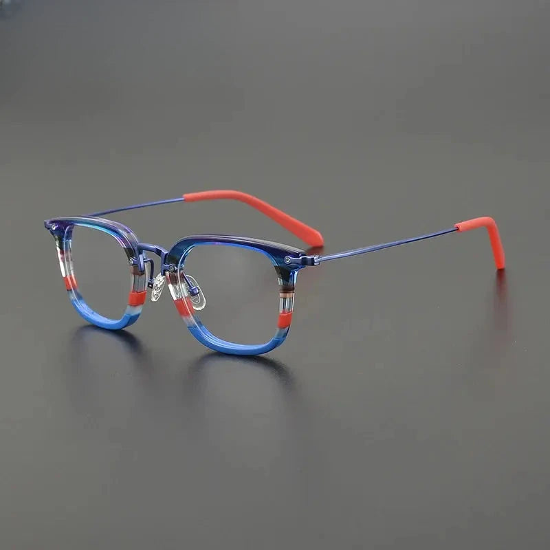 Unisex Square Full Rim Titanium Prescription Glasses Gxyj1505 — view 3 | Rx Spectacle